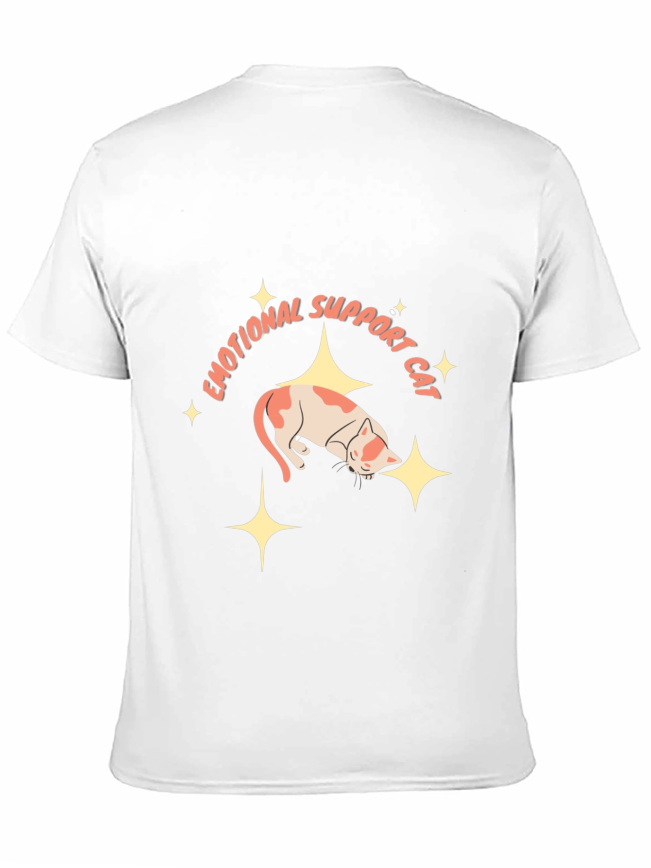 Emotional Support Cat Black T-Shirt