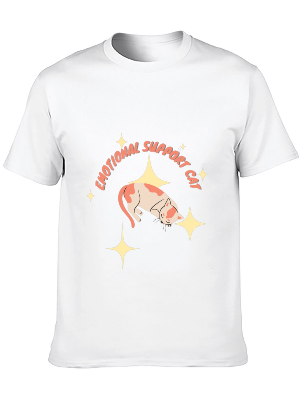 Emotional Support Cat Black T-Shirt