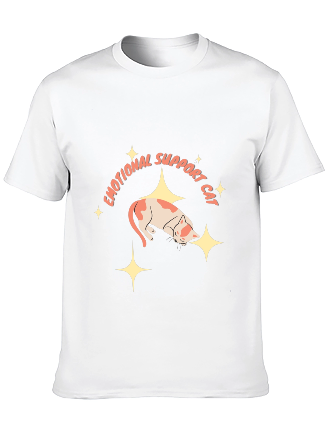 Emotional Support Cat Black T-Shirt