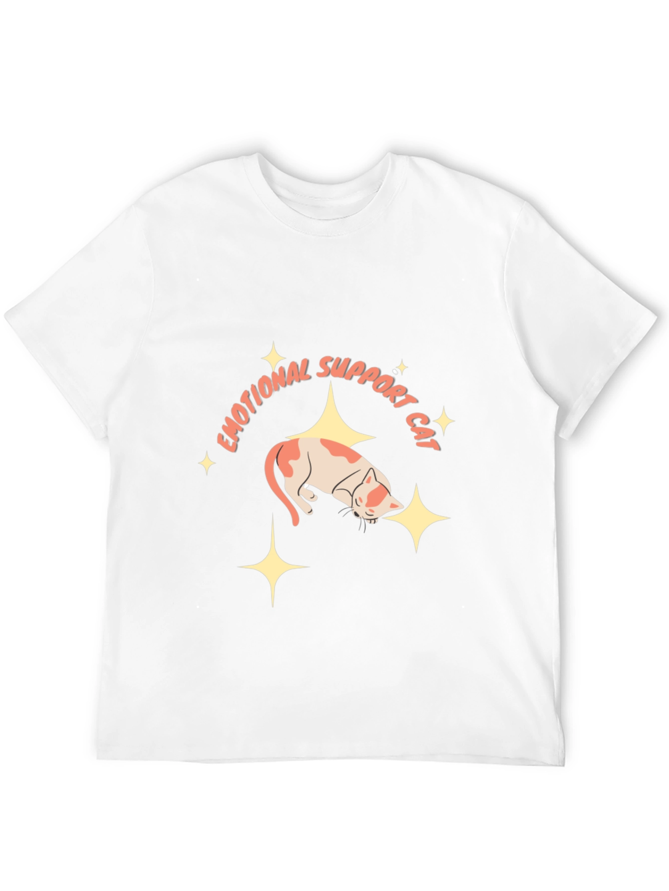Emotional Support Cat Black T-Shirt