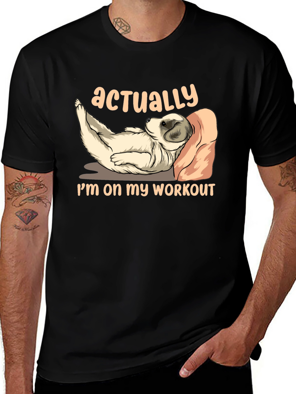 Funny Workout T-Shirt: Dog Relaxation