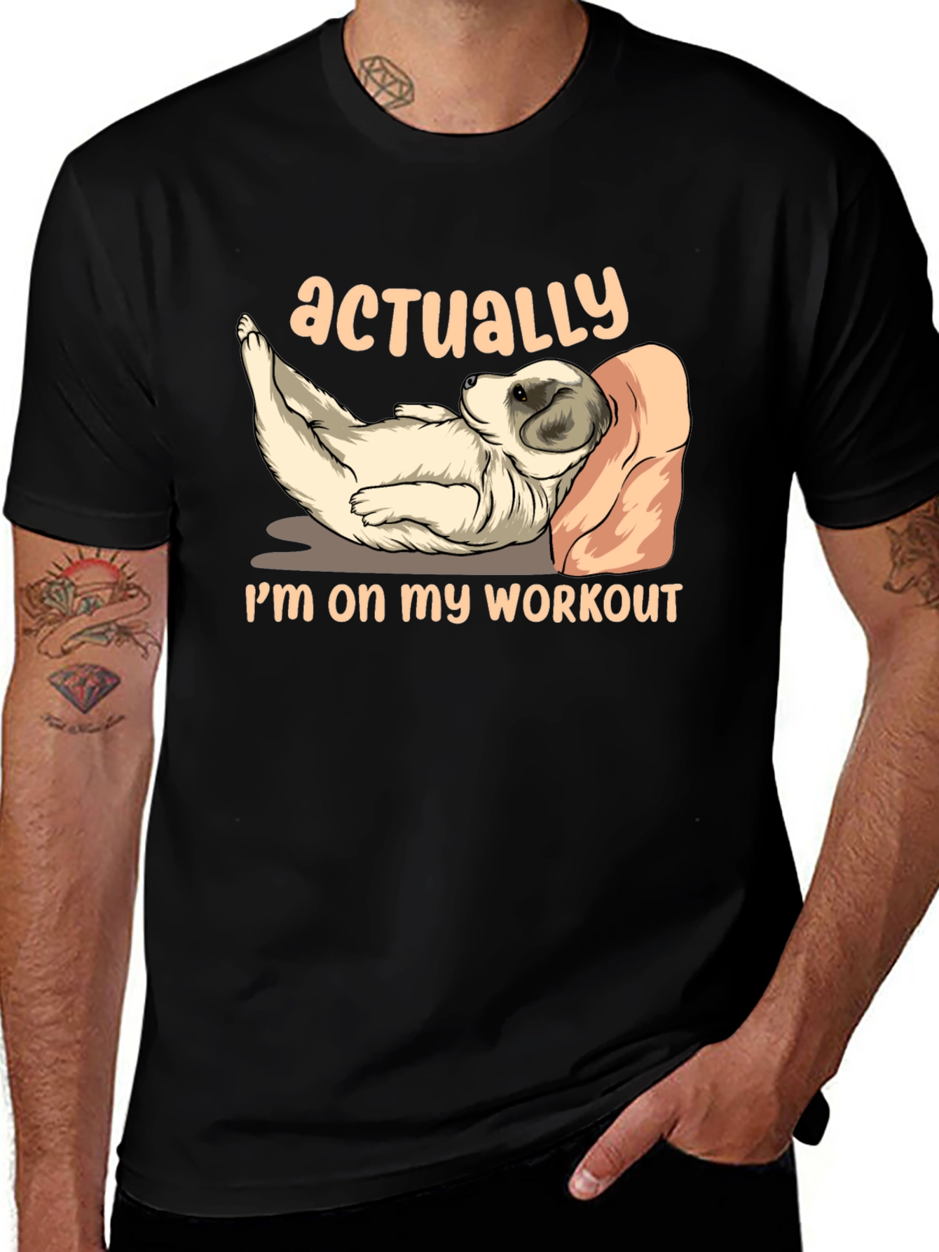 Funny Workout T-Shirt: Dog Relaxation