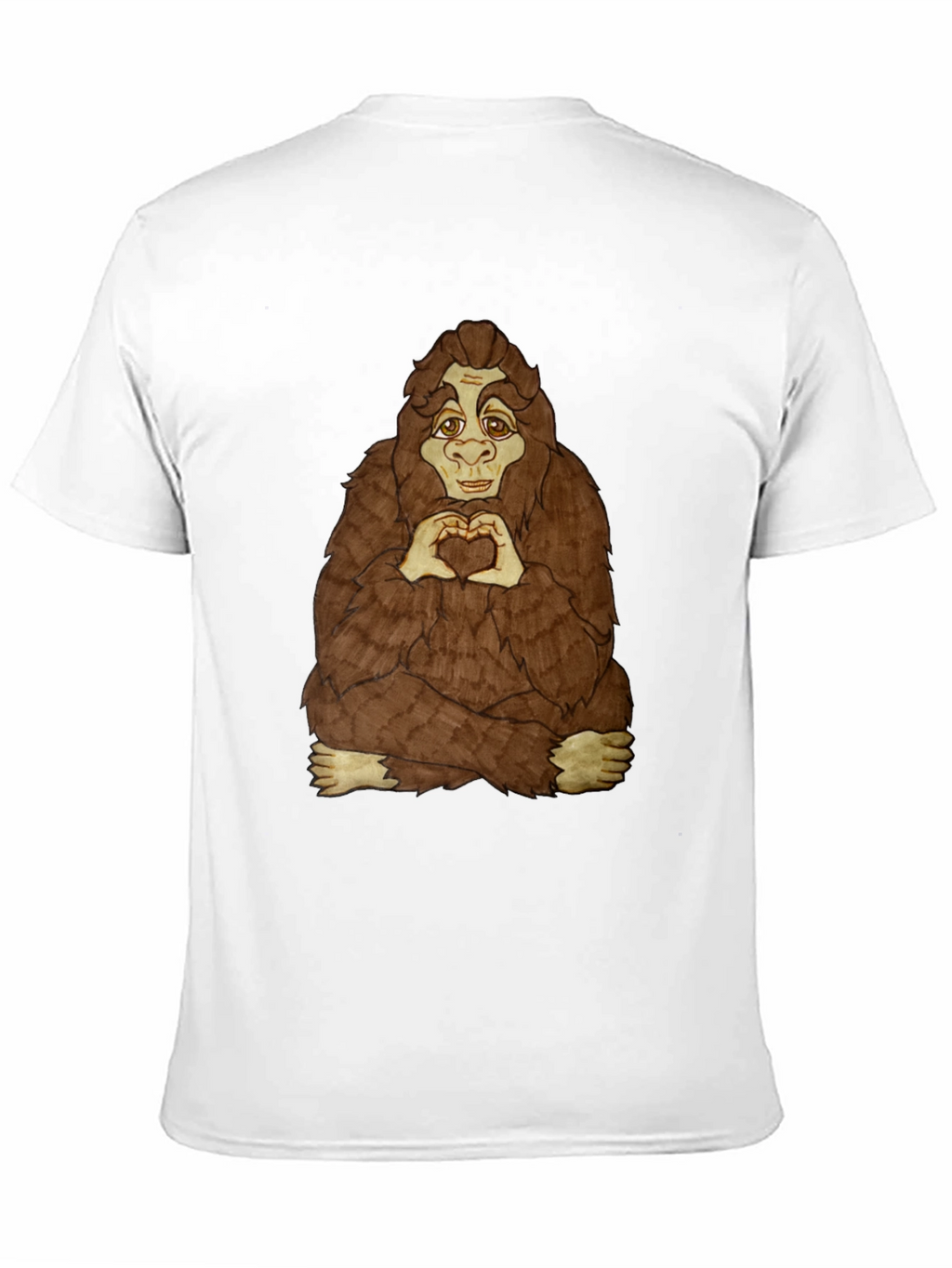 Bigfoot Heart Hands Graphic Tee - Soft Cotton Blend
