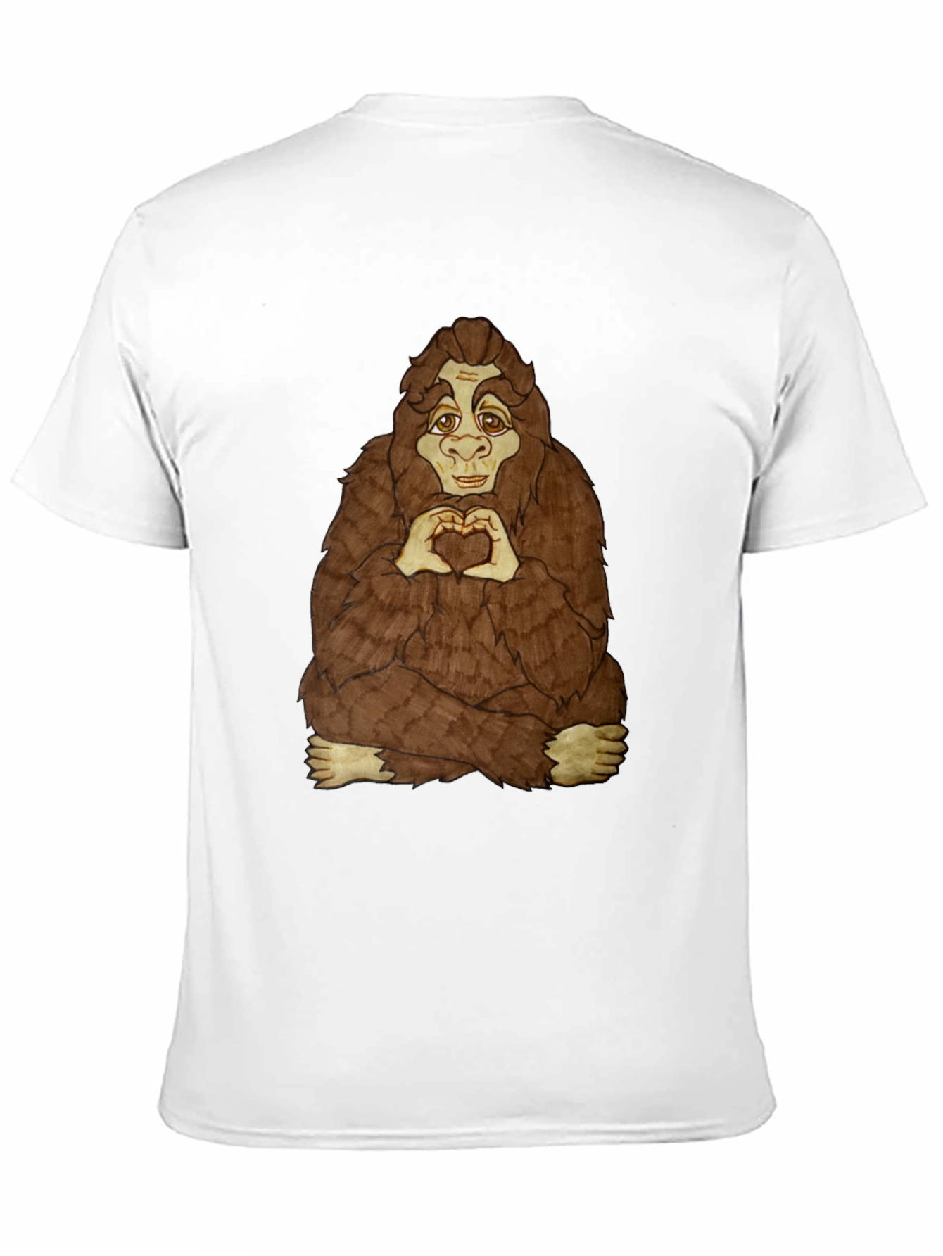 Bigfoot Heart Hands Graphic Tee - Soft Cotton Blend
