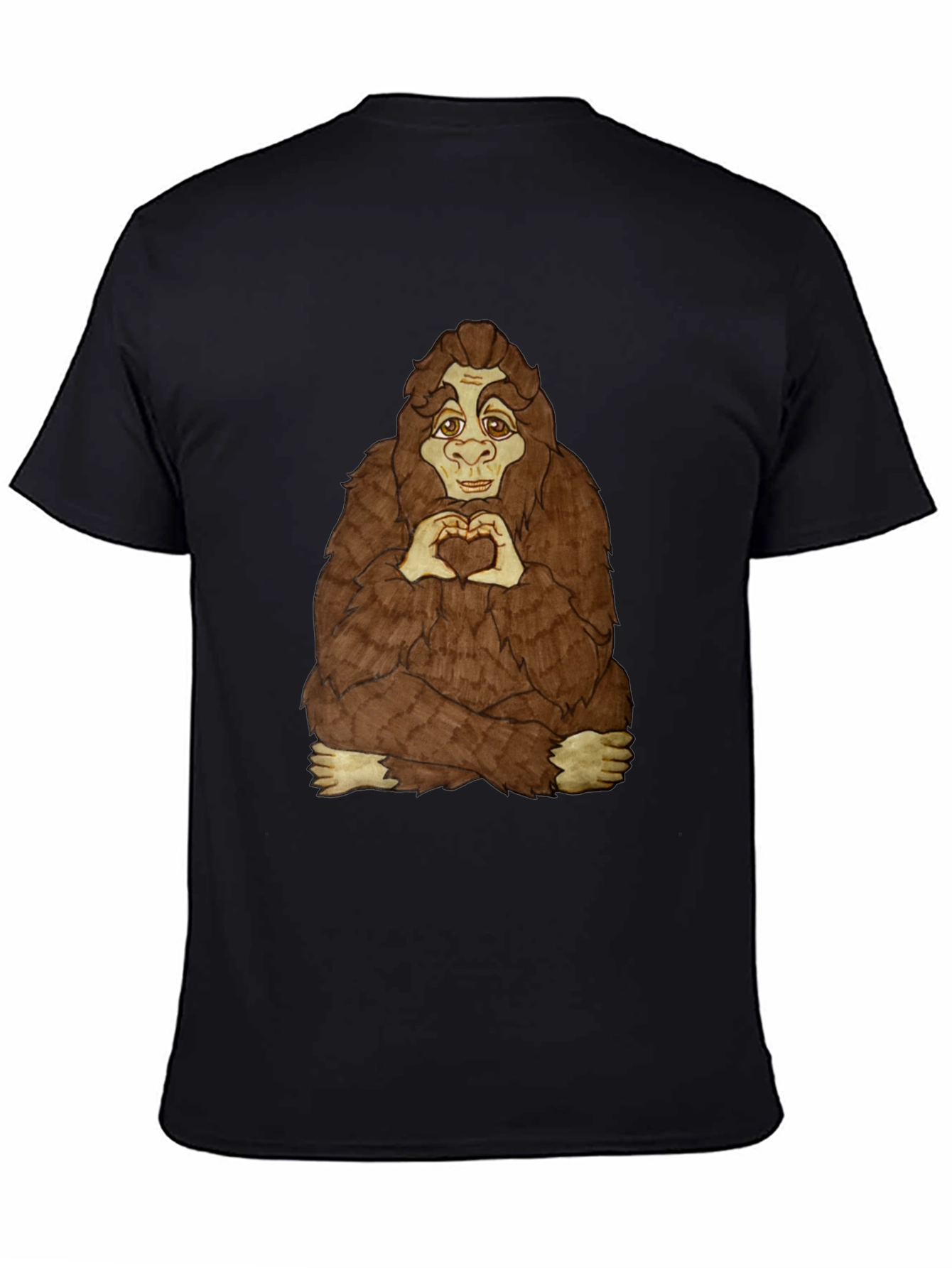 Bigfoot Heart Hands Graphic Tee - Soft Cotton Blend