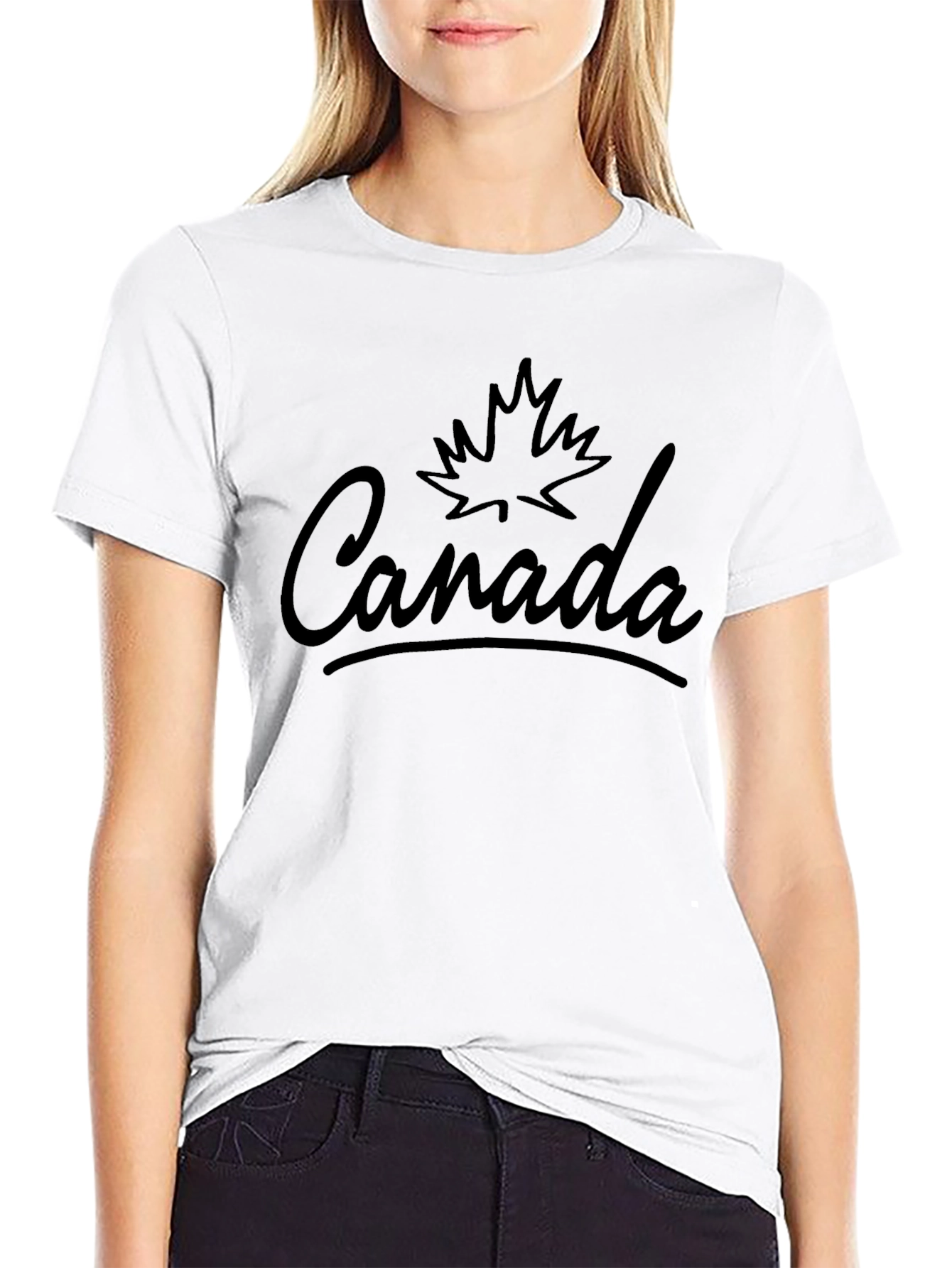 Canada Maple Leaf Graphic Tee - Mens Black T-Shirt