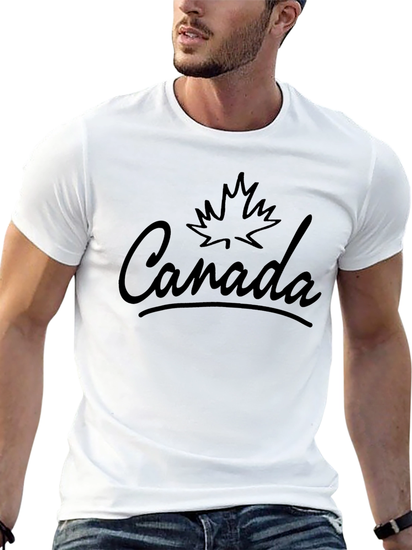 Canada Maple Leaf Graphic Tee - Mens Black T-Shirt