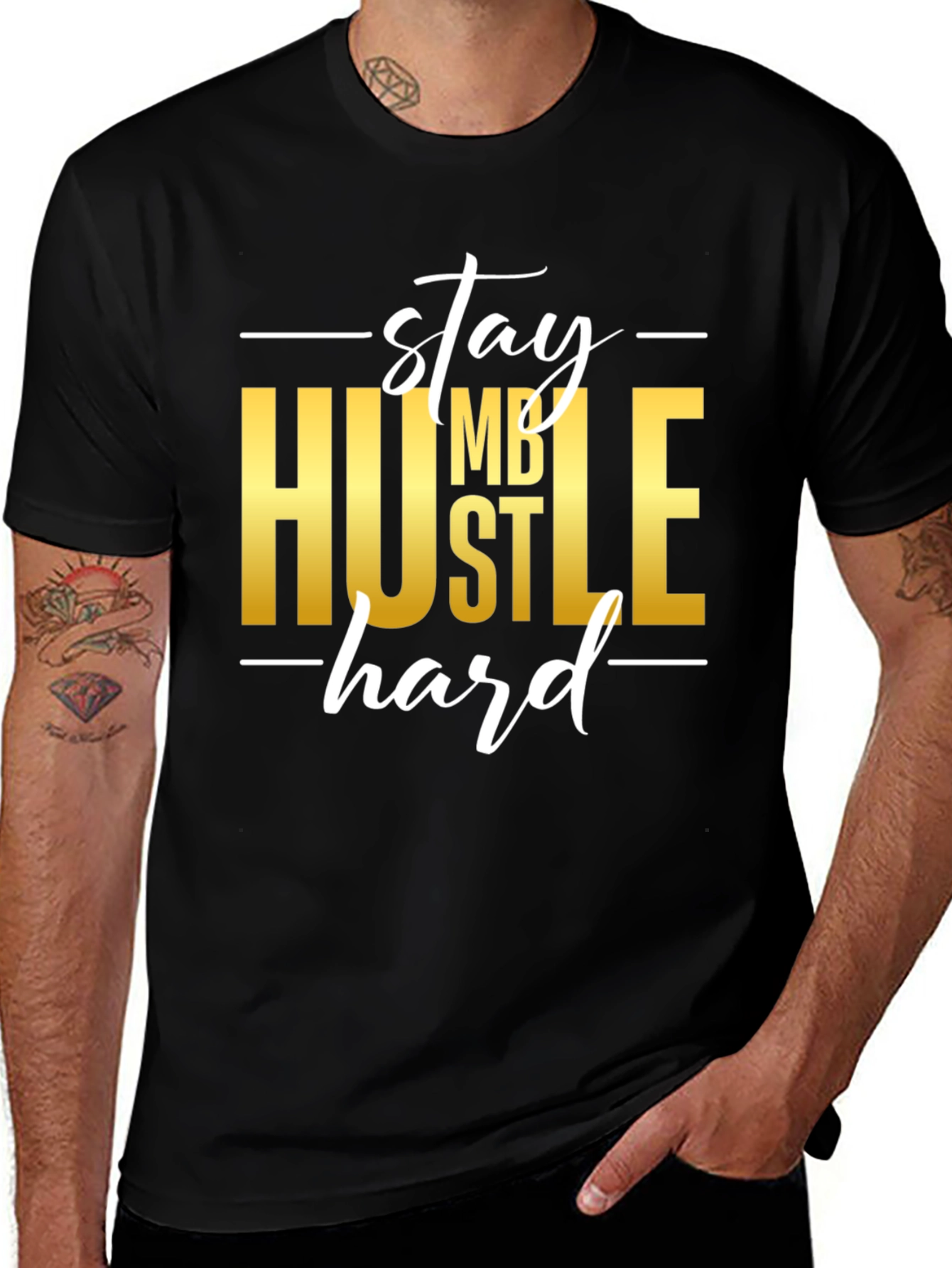 Stay Humble Hustle Hard Graphic T-Shirt