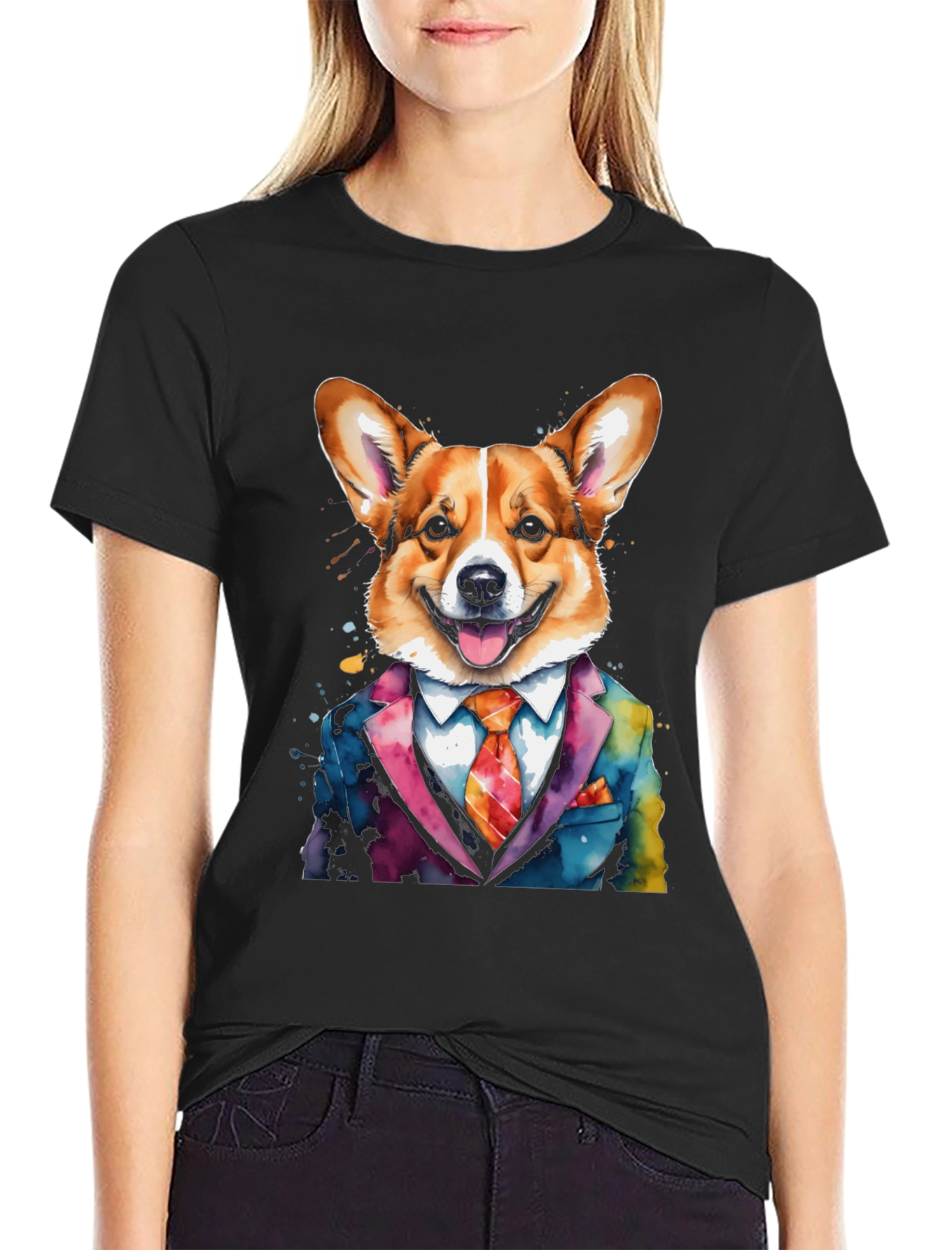 Dapper Dog T-Shirt: Corgi in a Suit!