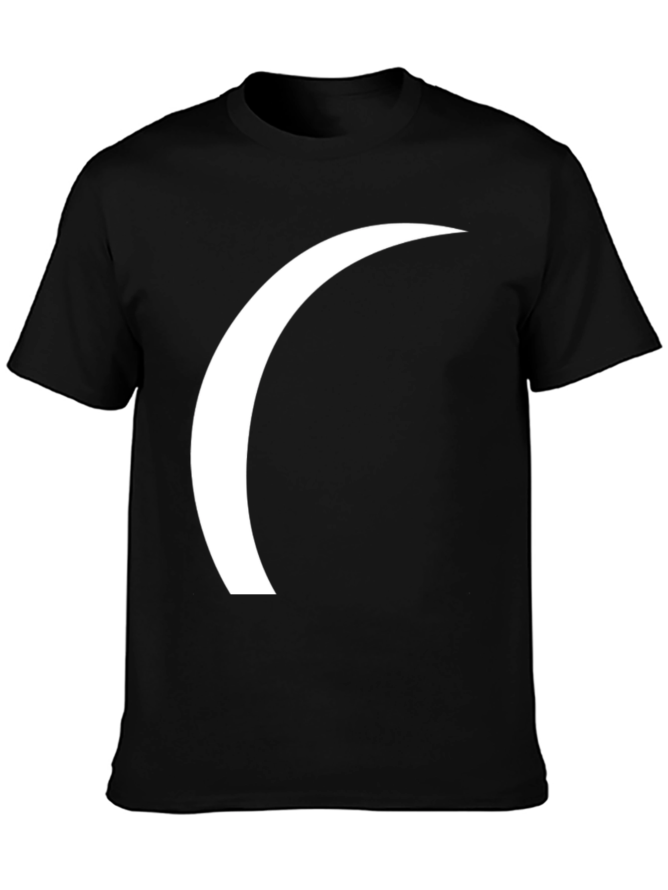 Modern Crescent Graphic Tee - Black
