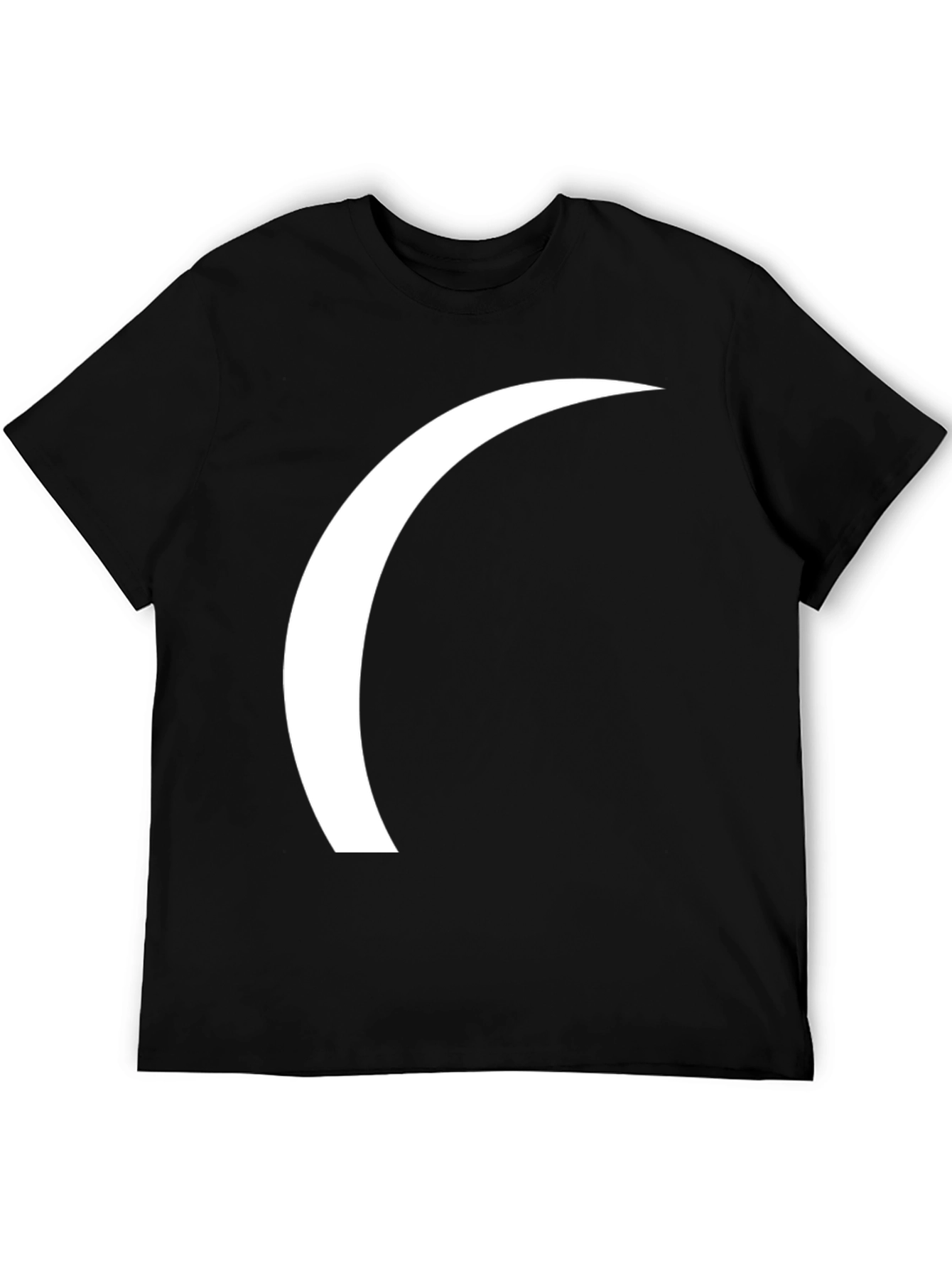 Modern Crescent Graphic Tee - Black