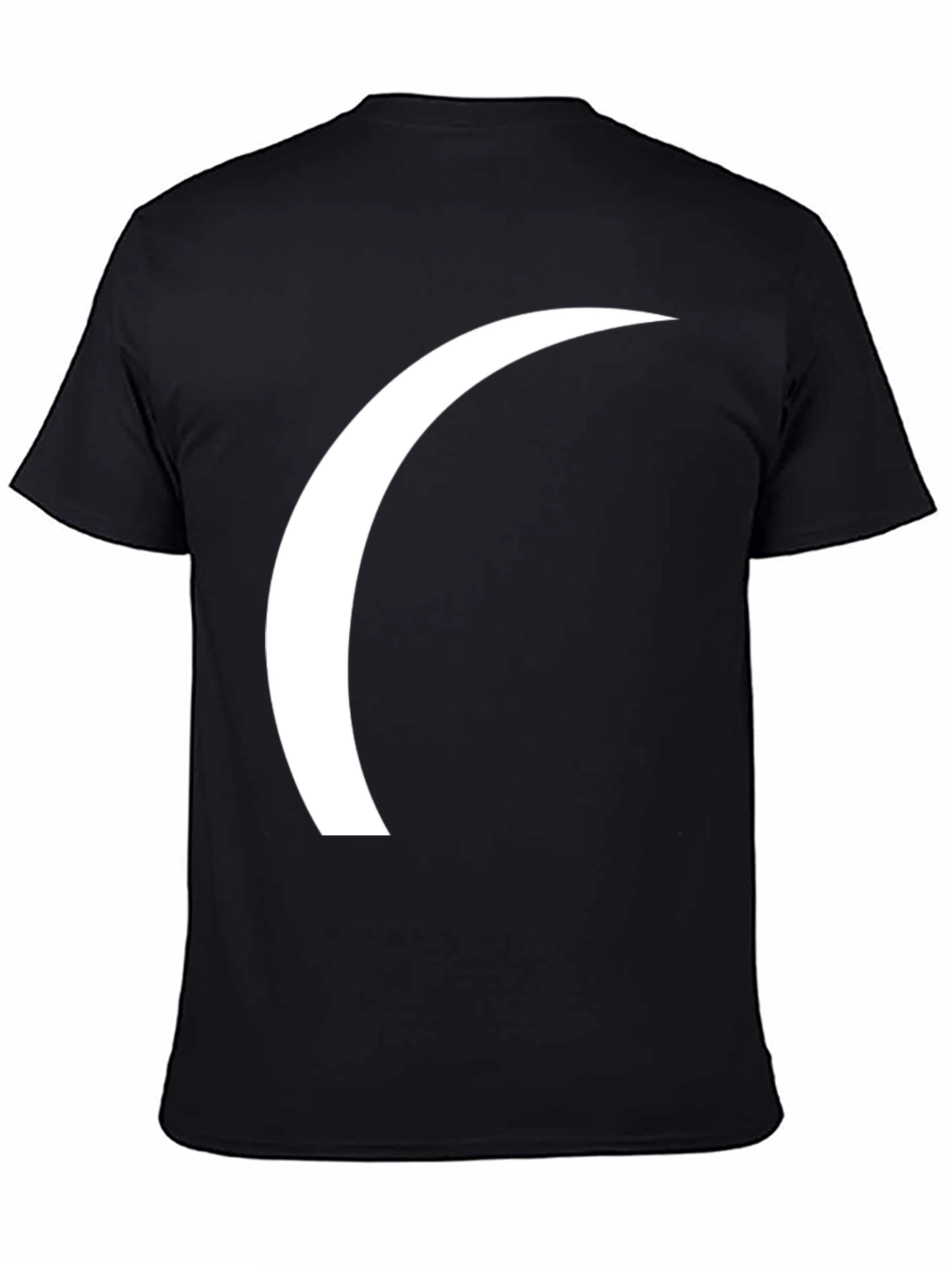 Modern Crescent Graphic Tee - Black