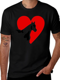 Horse Heart Graphic T-Shirt - Black Tee