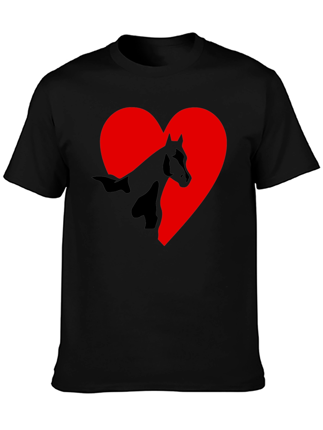 Horse Heart Graphic T-Shirt - Black Tee
