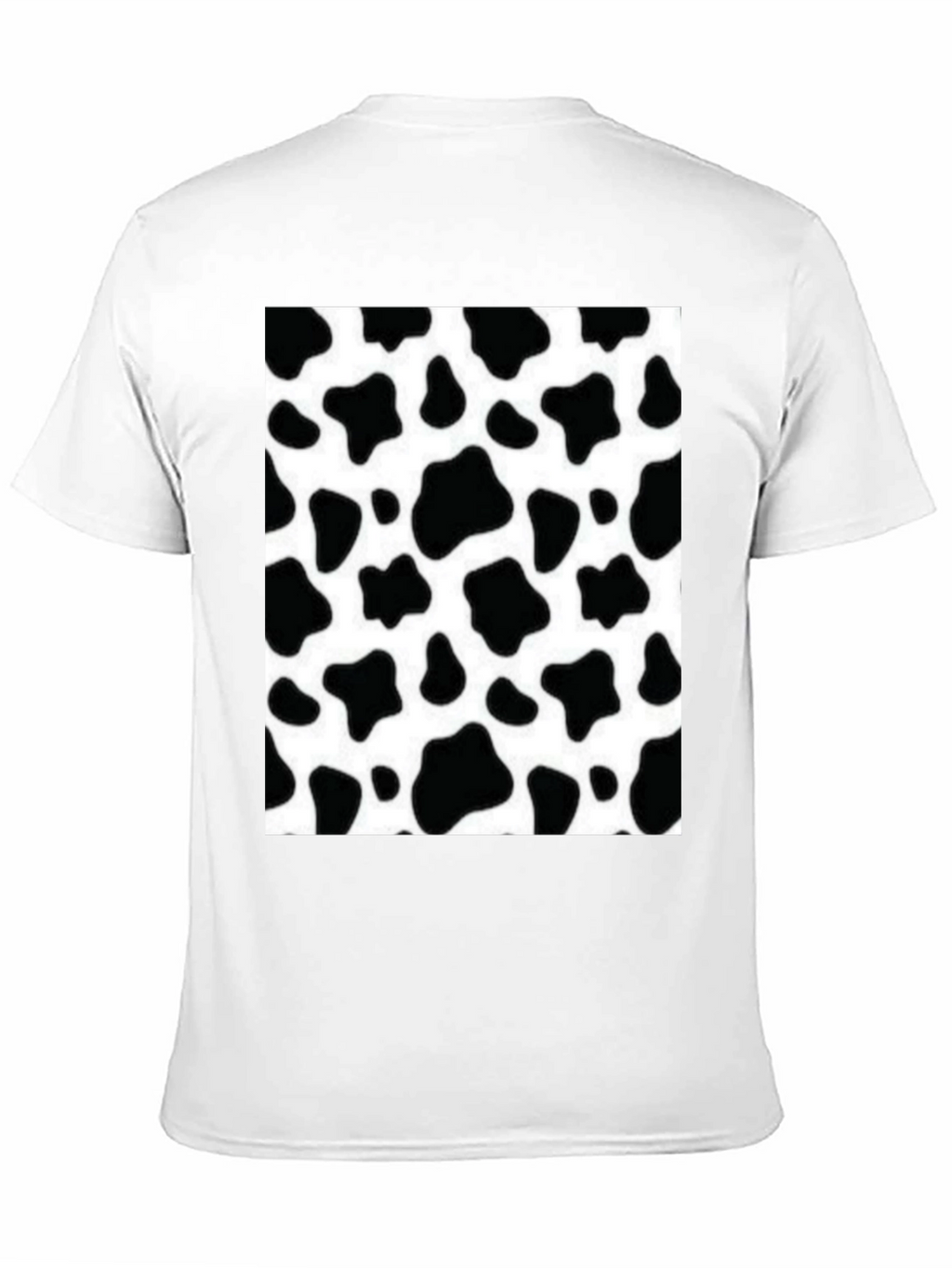 Cow Print Graphic Tee - Black Short Sleeve