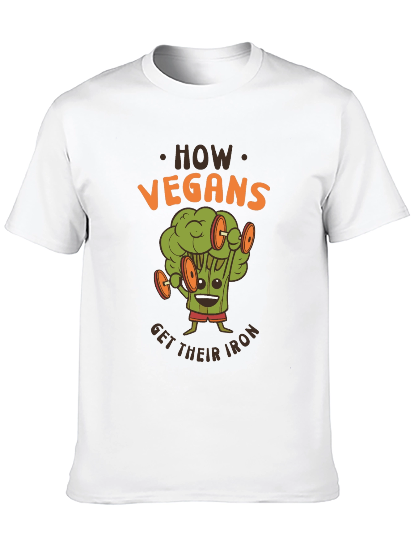 Vegan Iron T-Shirt - Broccoli Workout Graphic Tee