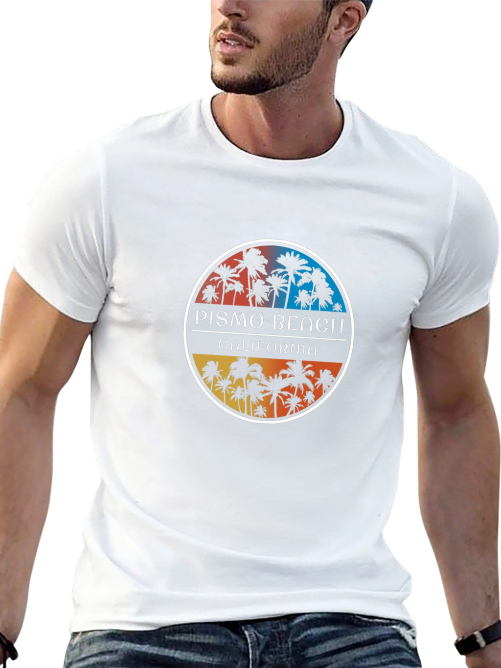 Pismo Beach California Graphic Tee - Black