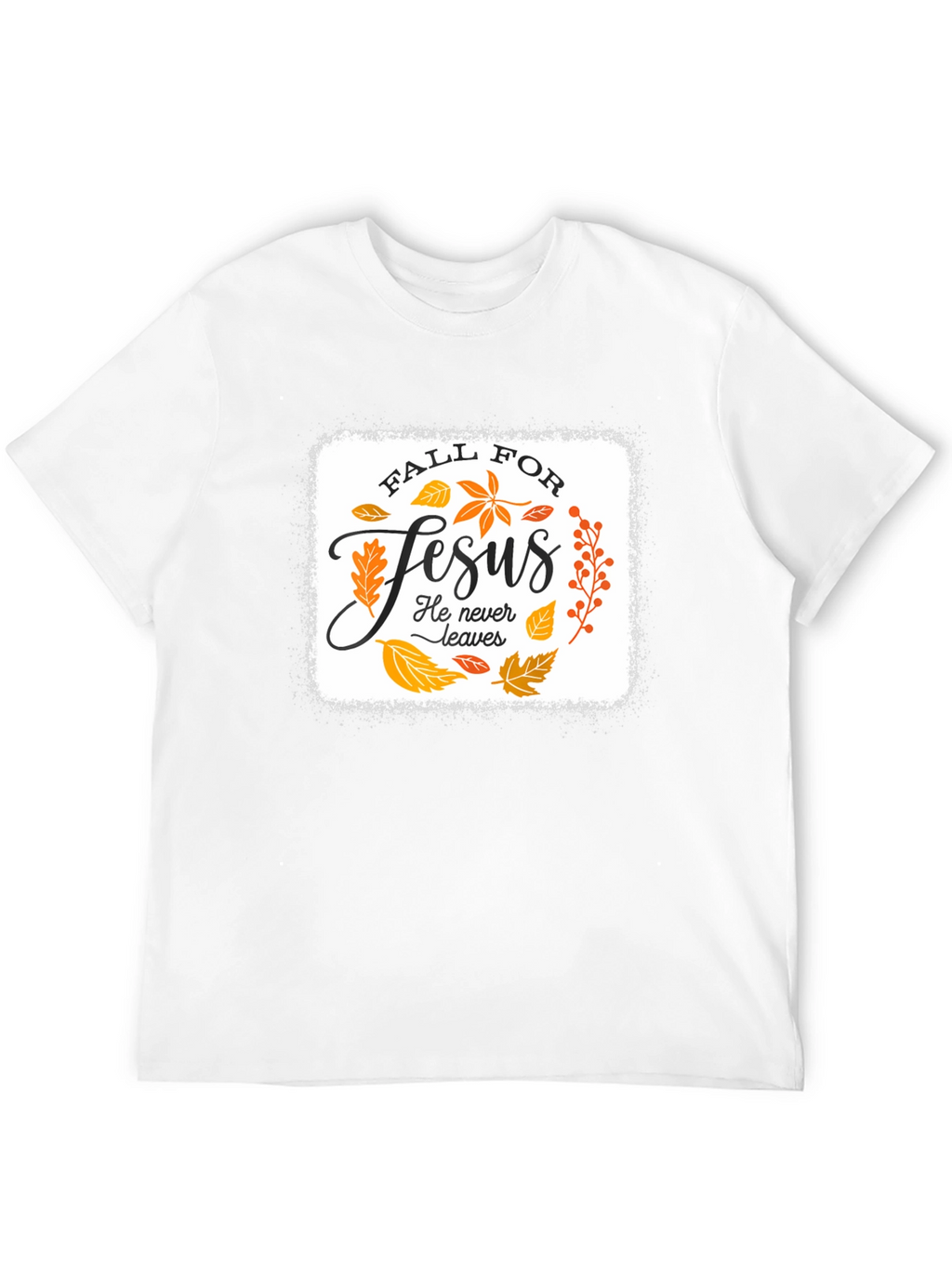 Fall For Jesus Black Graphic T-Shirt