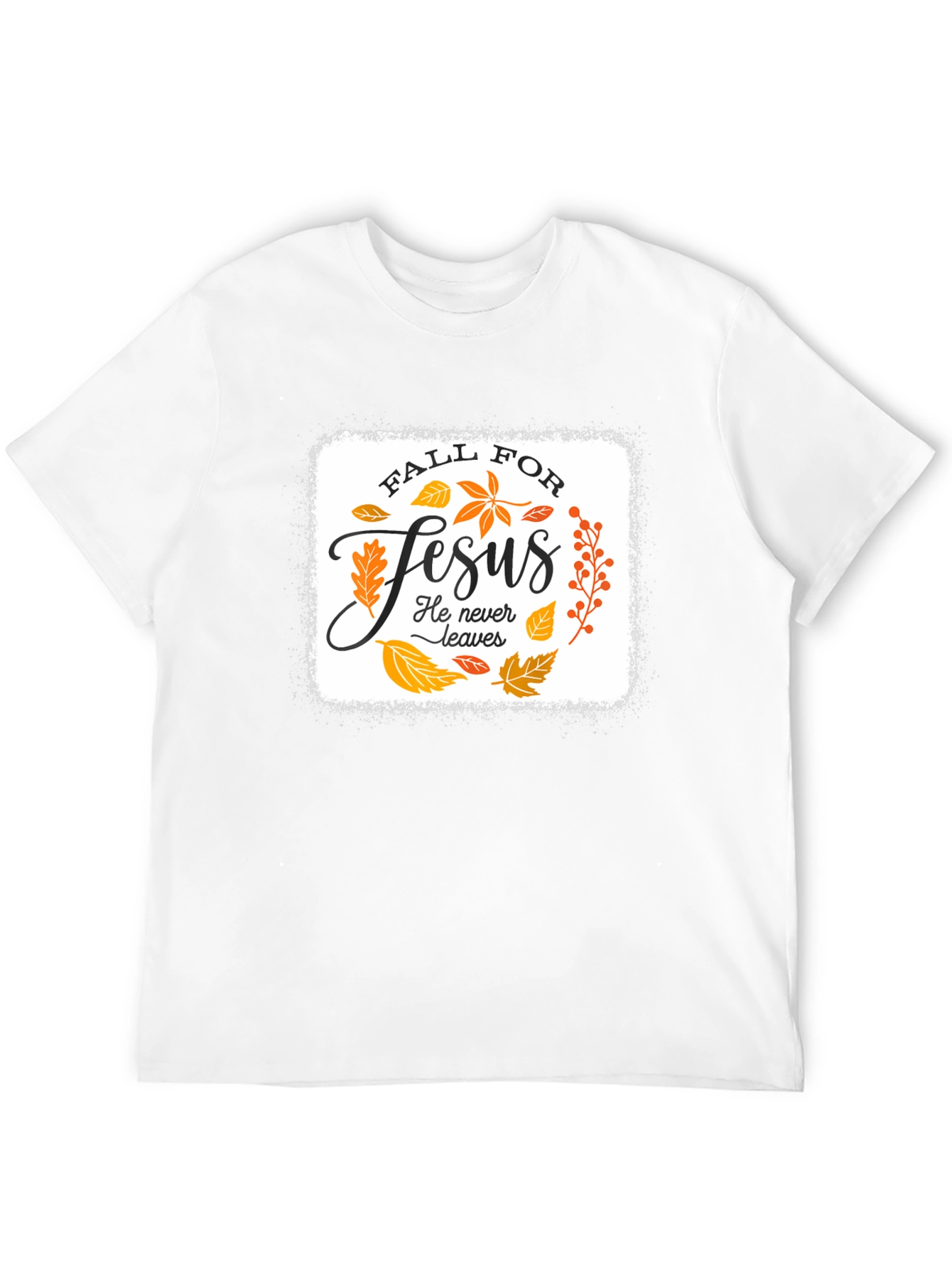 Fall For Jesus Black Graphic T-Shirt