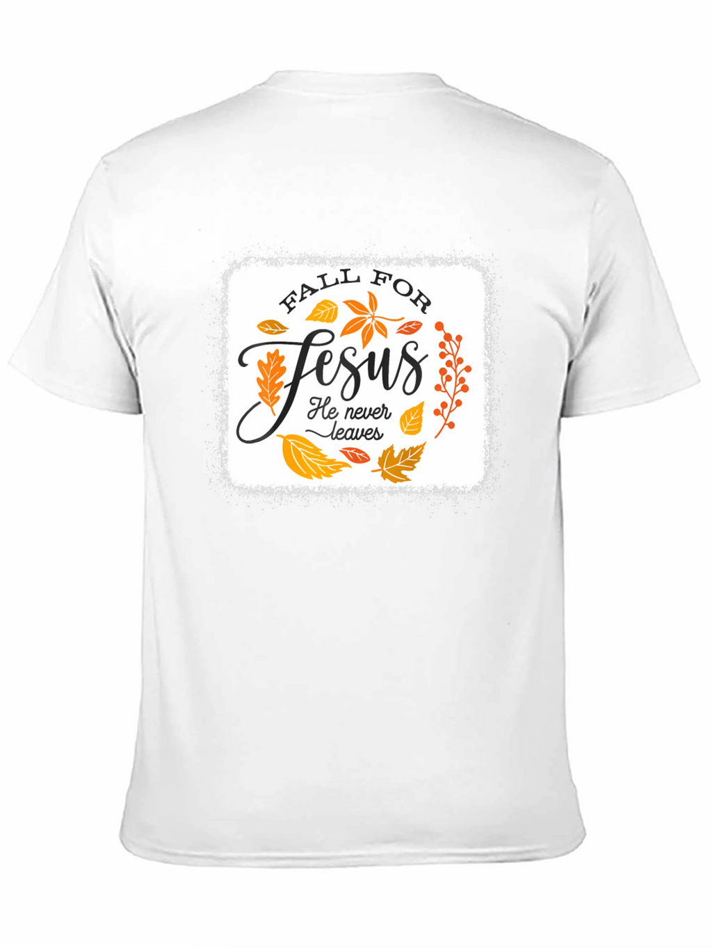 Fall For Jesus Black Graphic T-Shirt