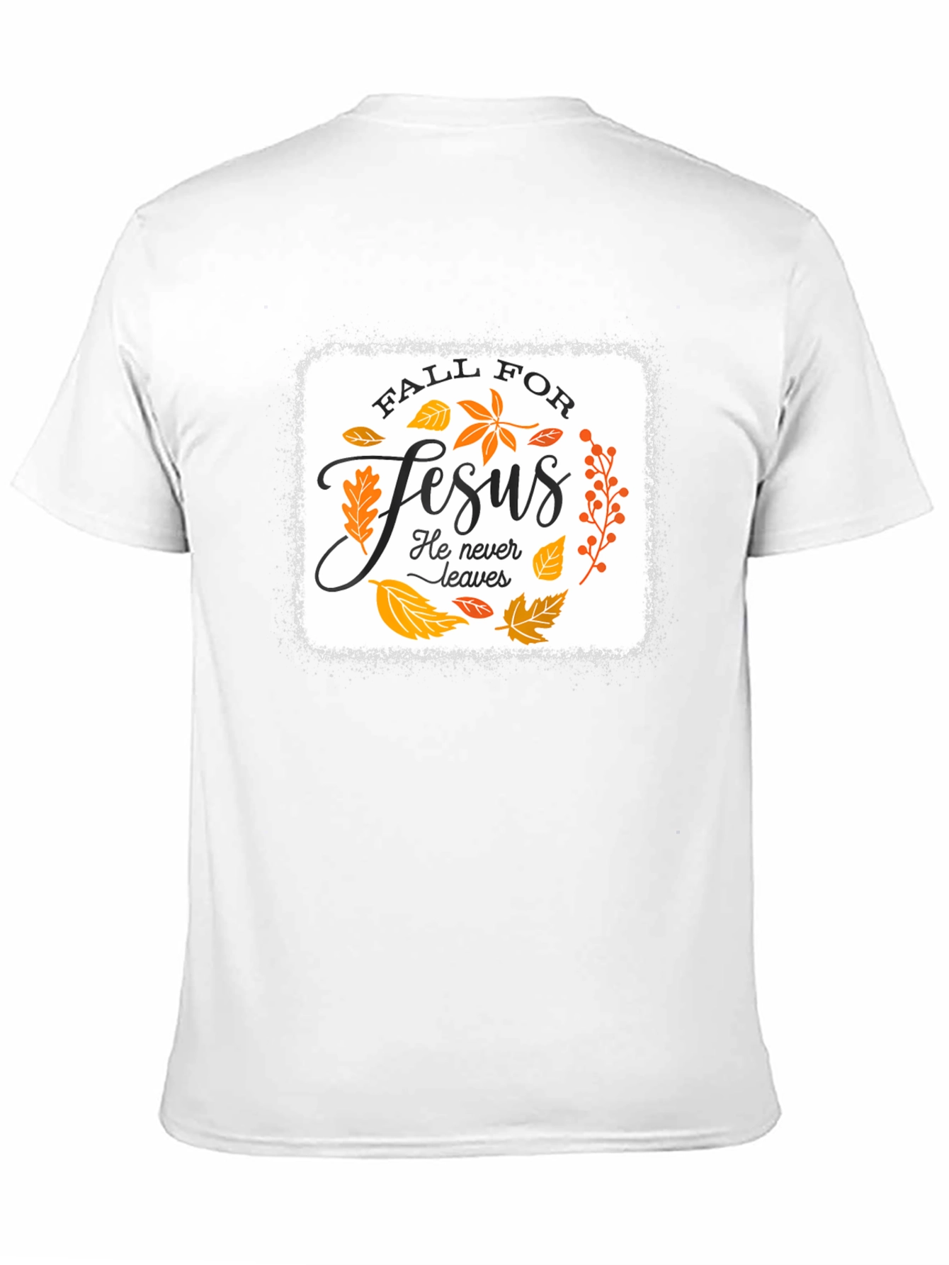 Fall For Jesus Black Graphic T-Shirt