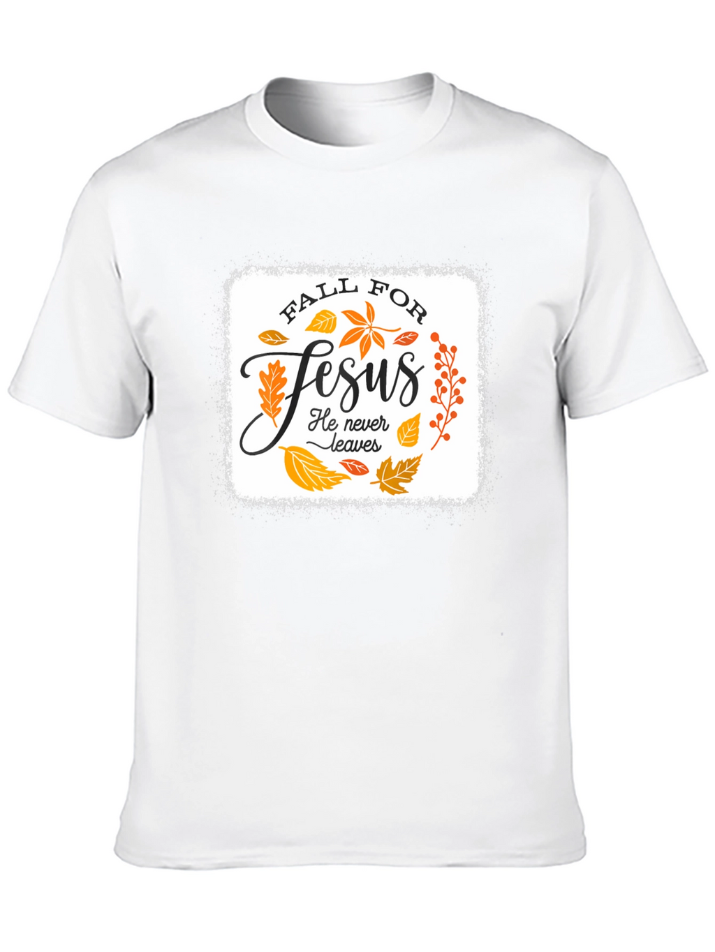 Fall For Jesus Black Graphic T-Shirt