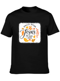 Fall For Jesus Black Graphic T-Shirt