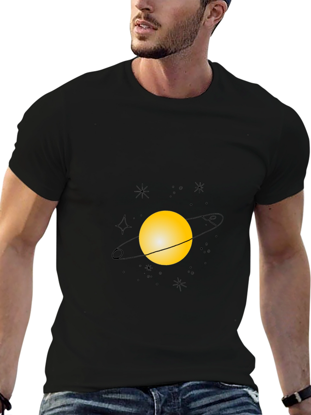 Planet Graphic Black T-Shirt