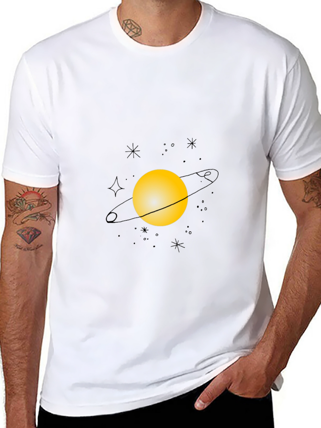 Planet Graphic Black T-Shirt
