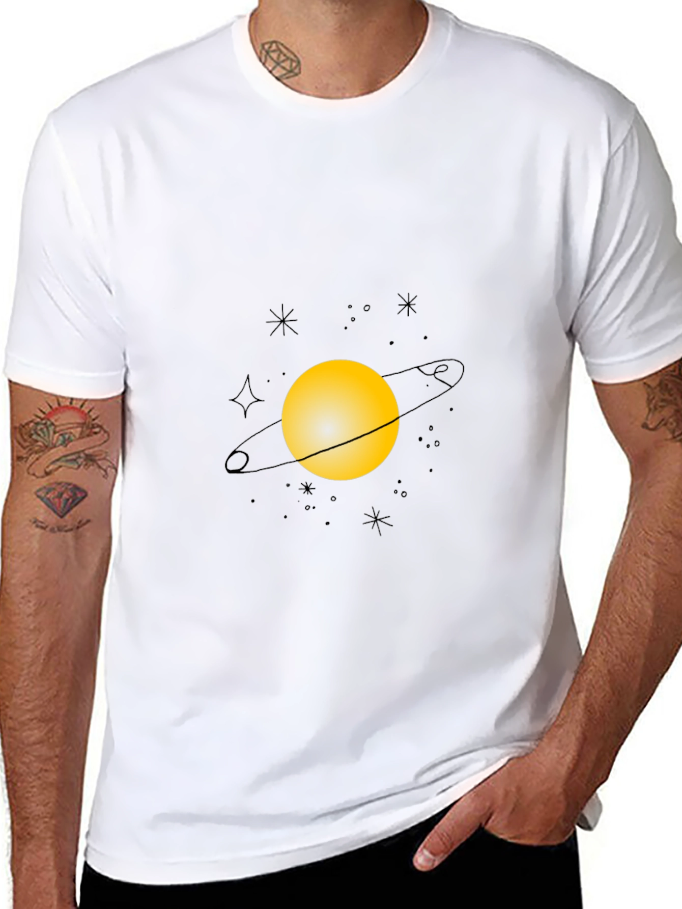 Planet Graphic Black T-Shirt