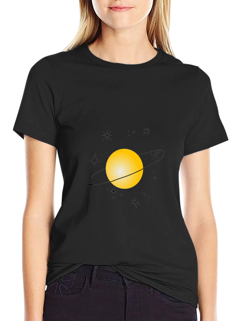 Planet Graphic Black T-Shirt