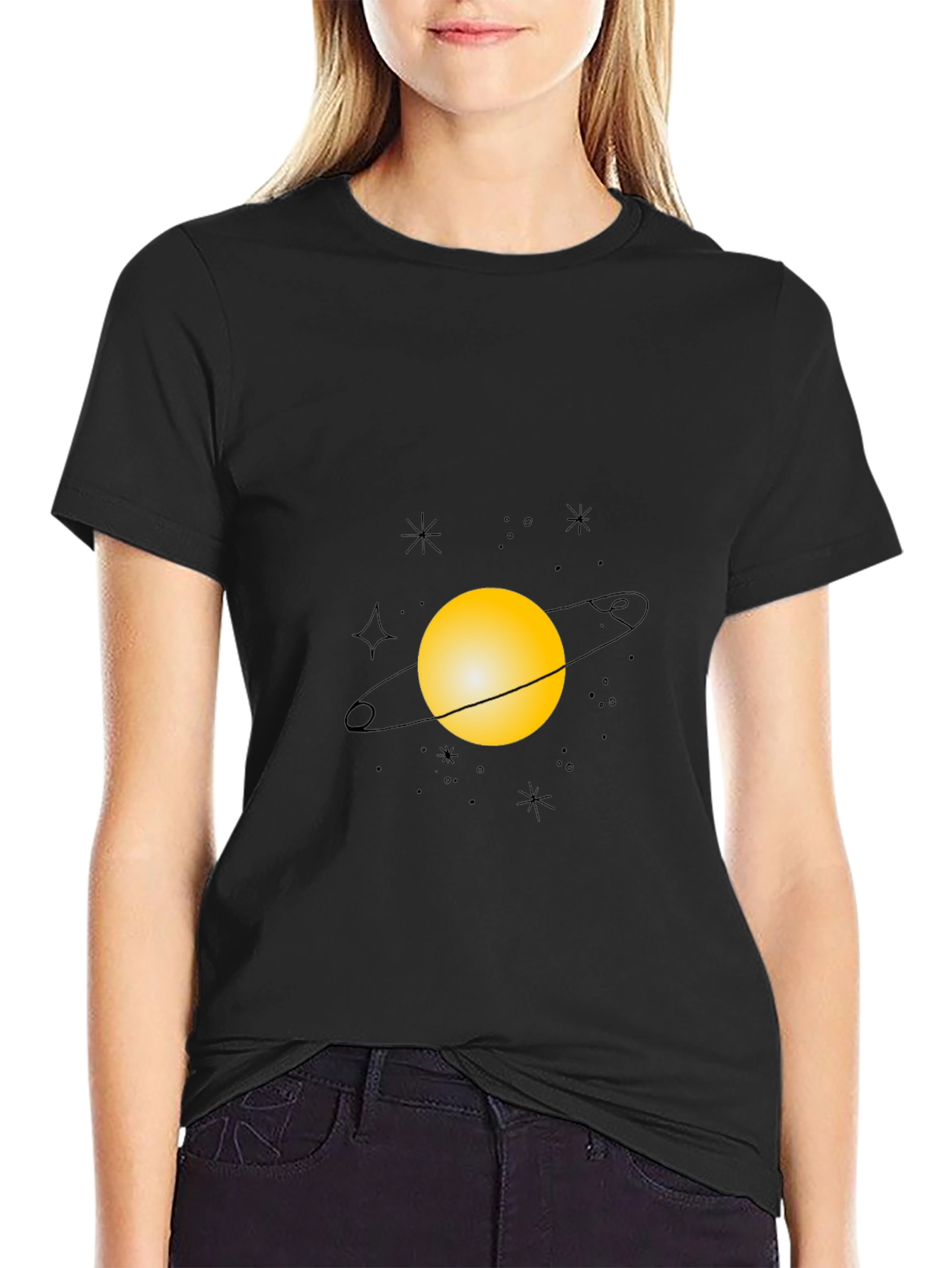 Planet Graphic Black T-Shirt