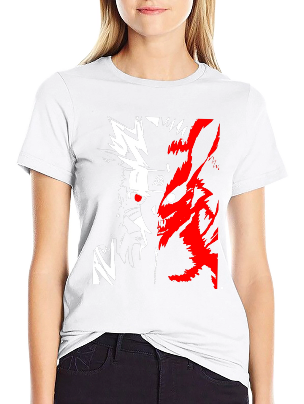 Naruto & Kurama Black Graphic T-Shirt