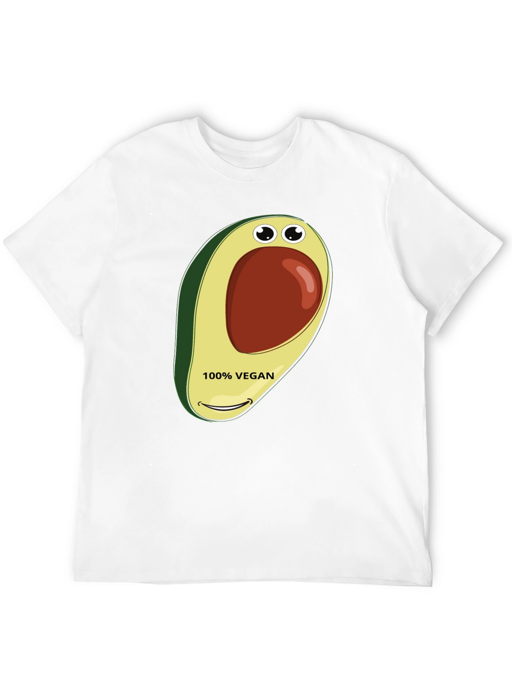 Vegan Avocado Graphic Tee - Black T-Shirt
