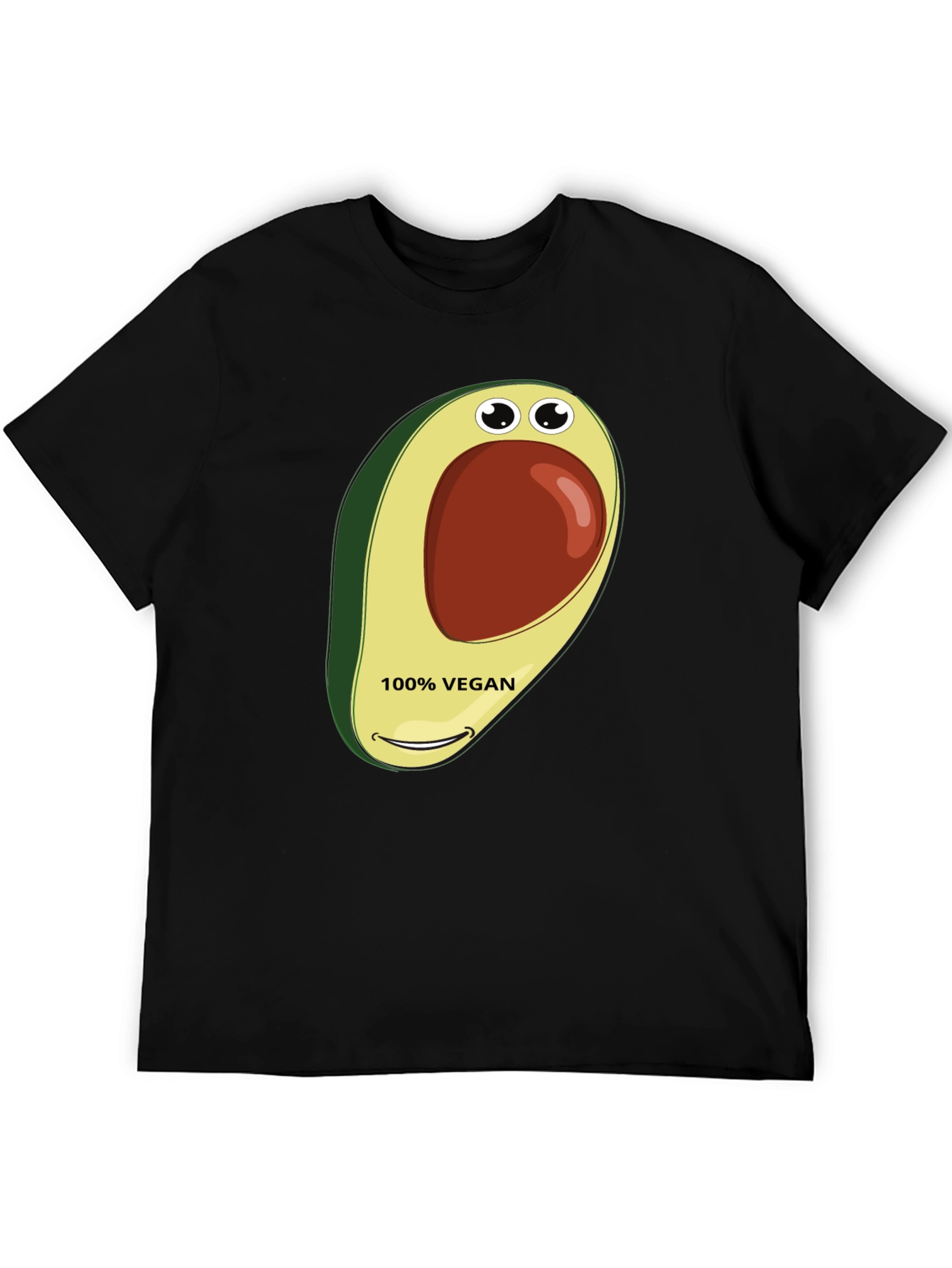 Vegan Avocado Graphic Tee - Black T-Shirt