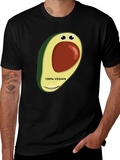 Vegan Avocado Graphic Tee - Black T-Shirt