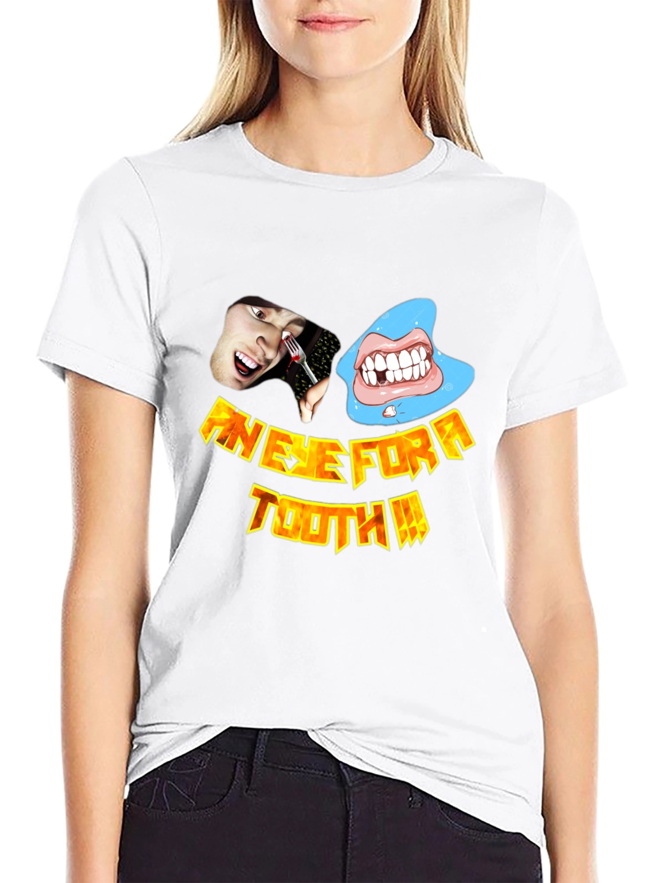 An Eye For A Tooth Graphic T-Shirt - Black