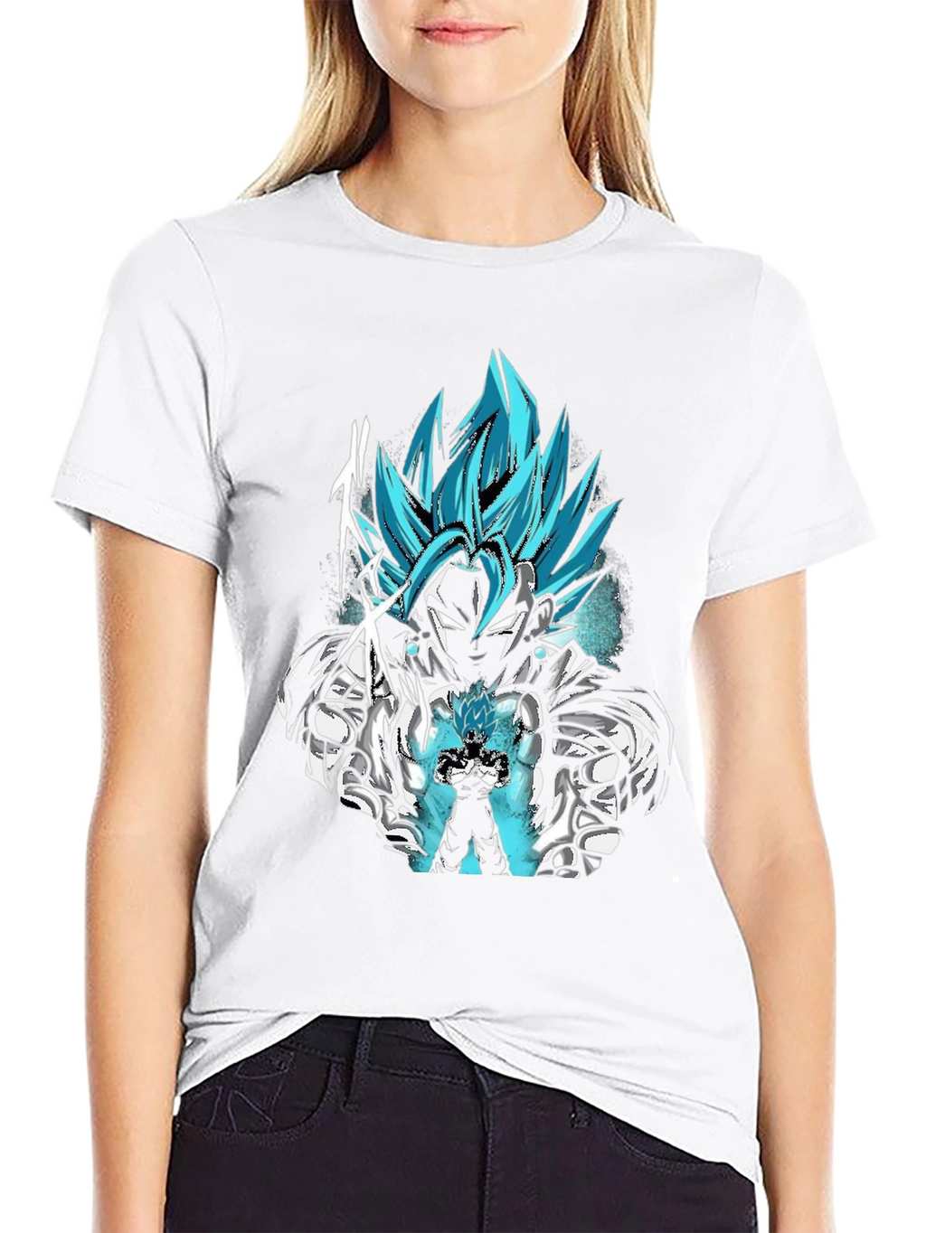 Vegito Blue Anime Graphic Tee - Black