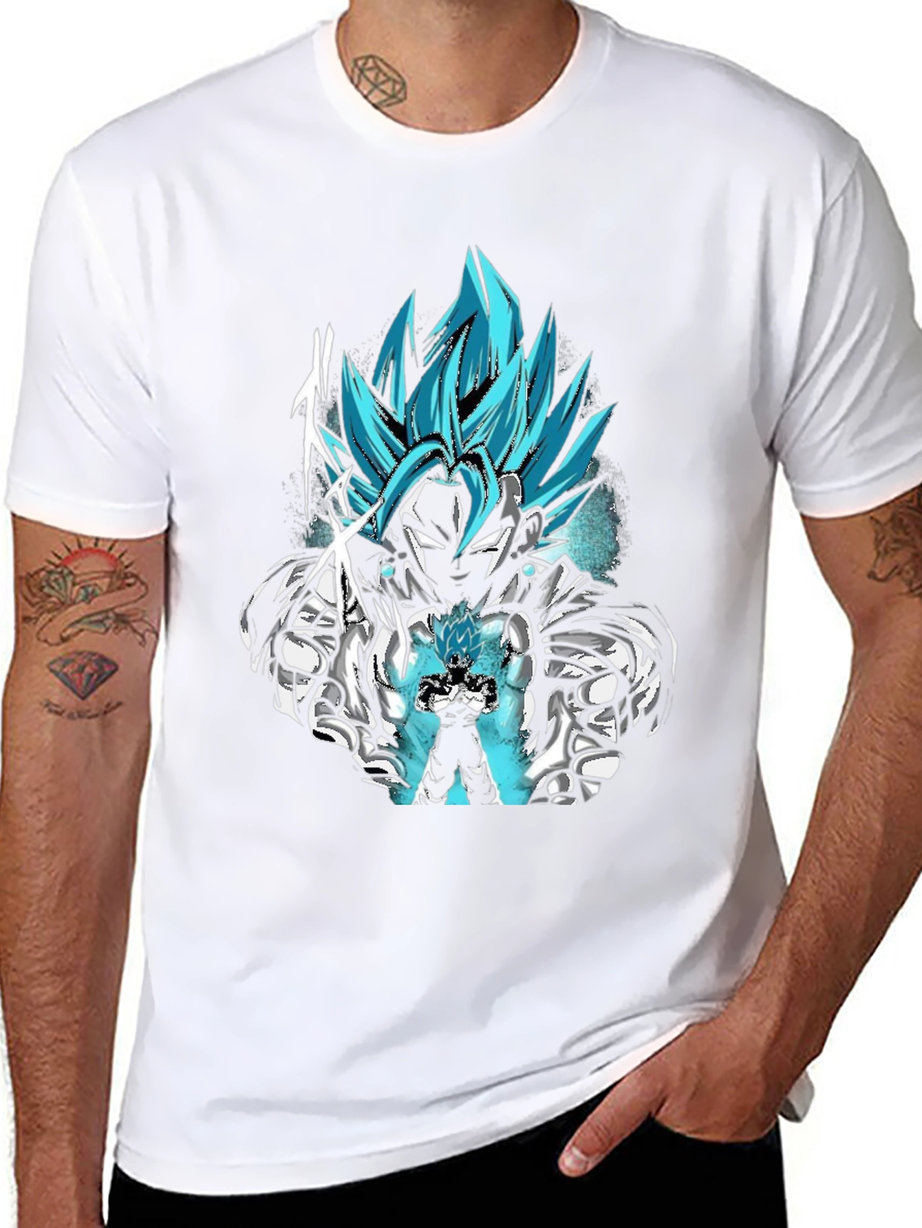 Vegito Blue Anime Graphic Tee - Black