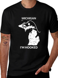Michigan Fishing T-Shirt - Im Hooked State Pride Tee
