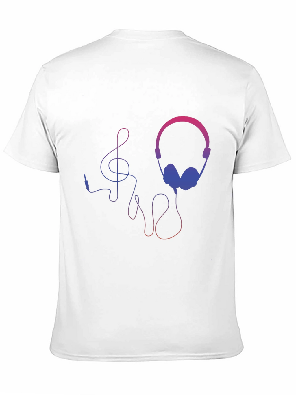 Headphones and Music Note Graphic Tee