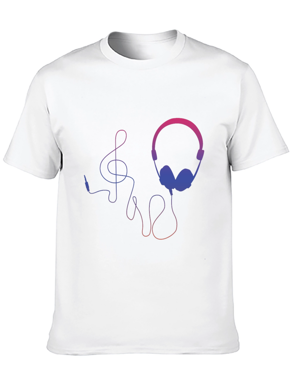 Headphones and Music Note Graphic Tee