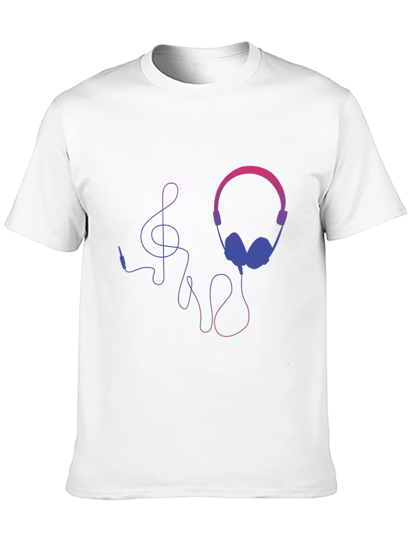 Headphones and Music Note Graphic Tee