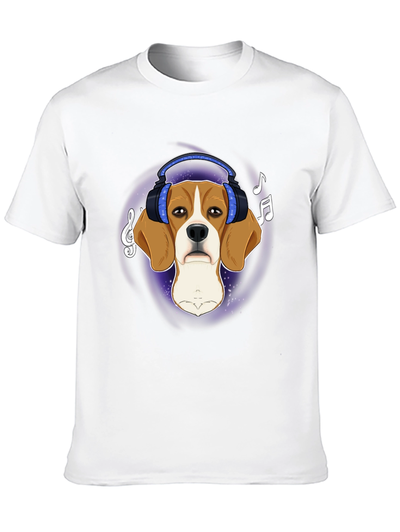 Dog with Headphones Graphic Tee