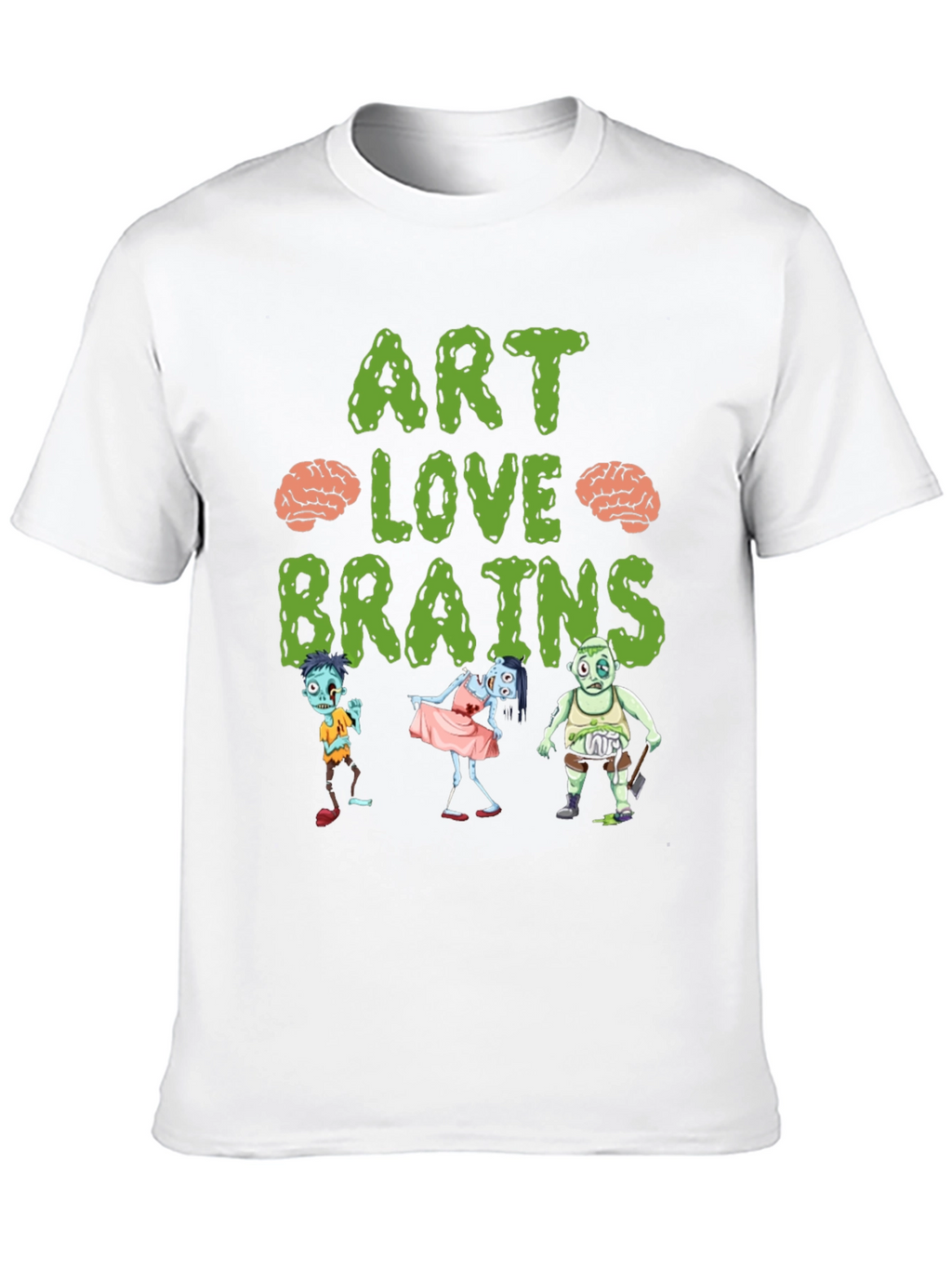 Art Love Brains Zombie Graphic T-Shirt