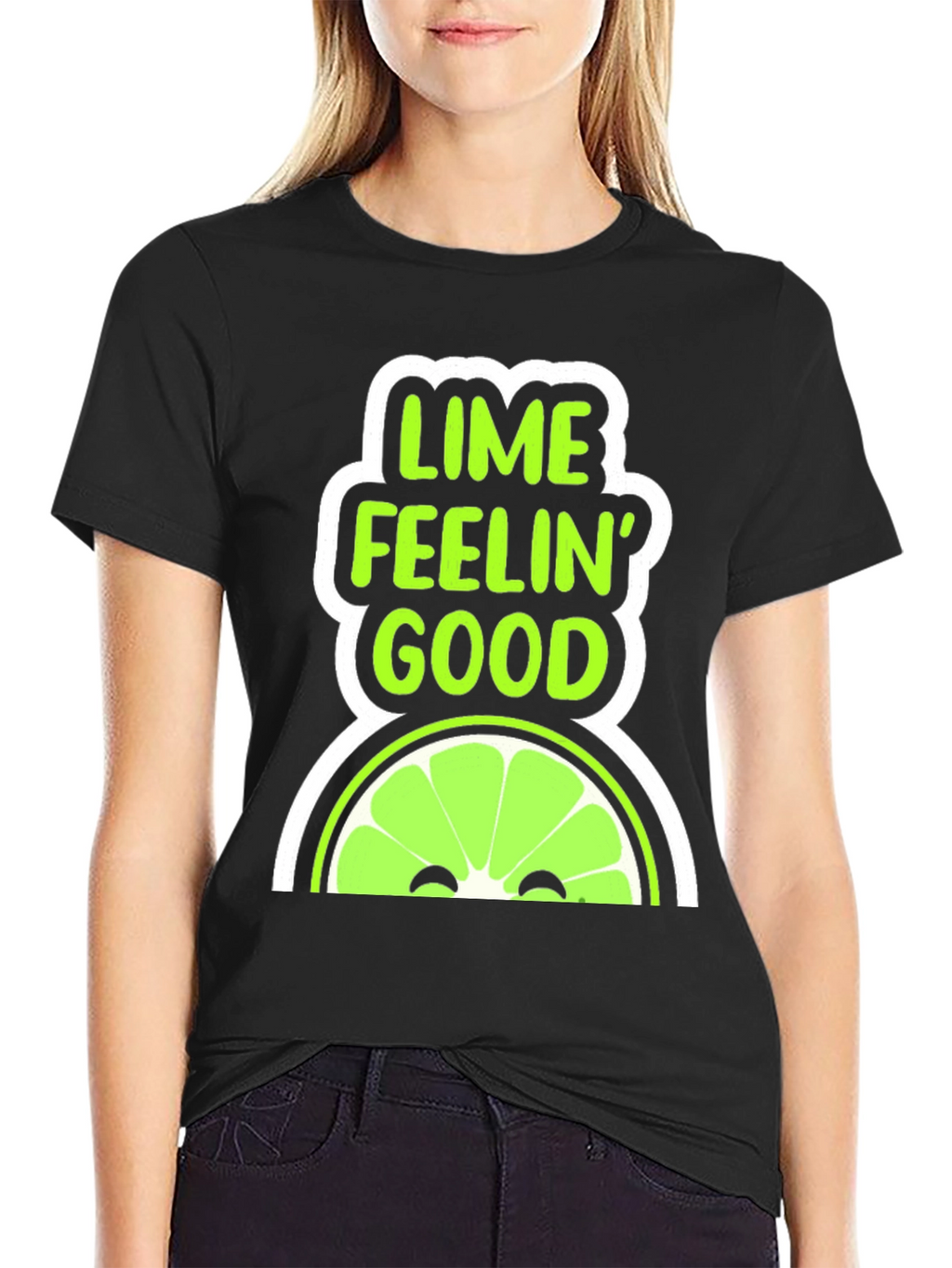 Lime Feelin Good Graphic T-Shirt