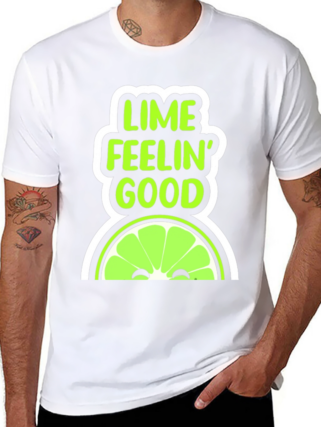 Lime Feelin Good Graphic T-Shirt