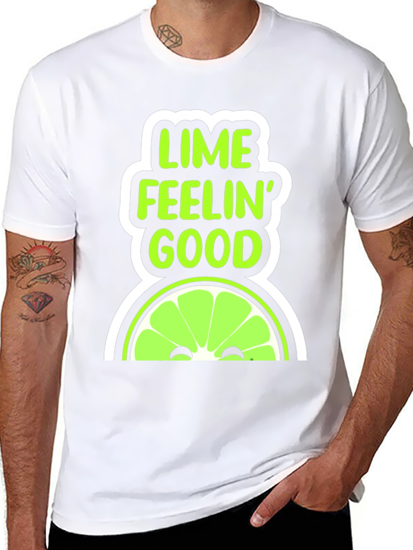 Lime Feelin Good Graphic T-Shirt