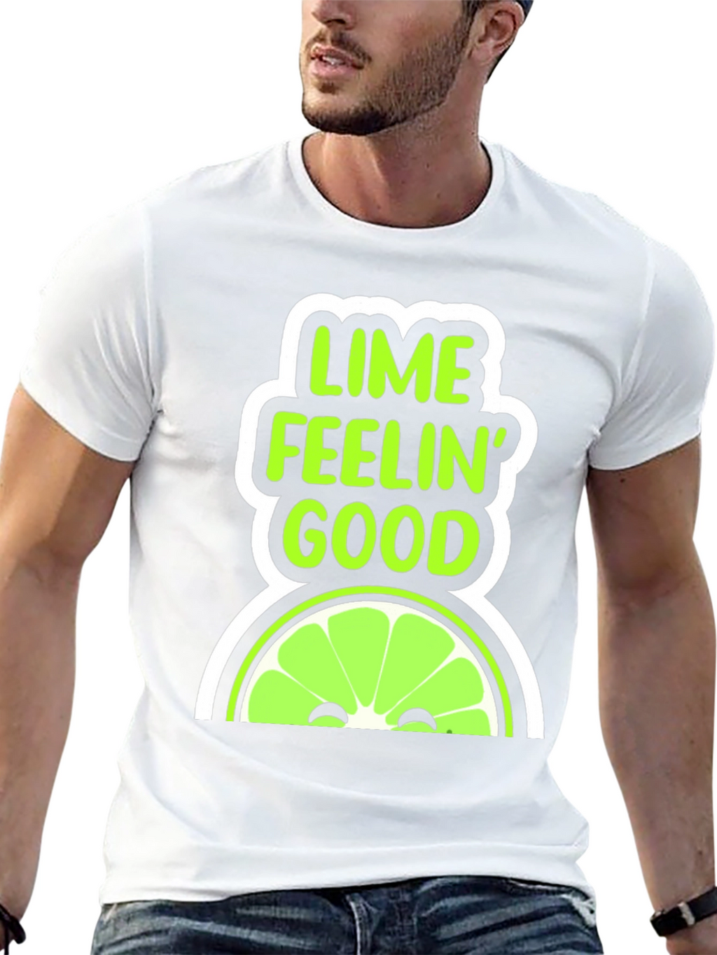 Lime Feelin Good Graphic T-Shirt