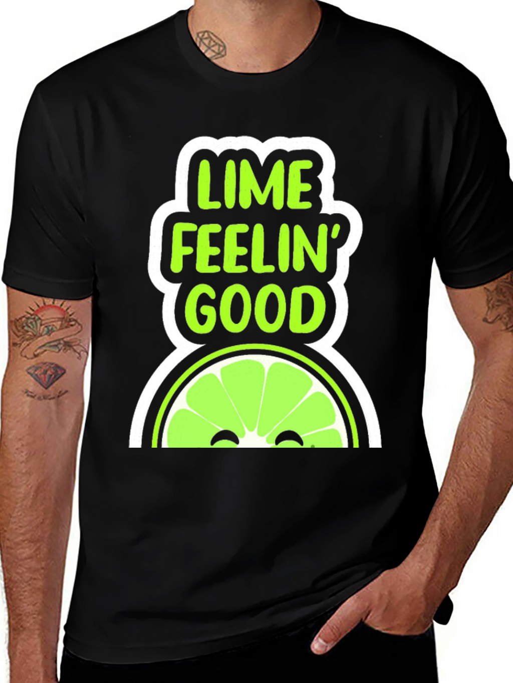 Lime Feelin Good Graphic T-Shirt